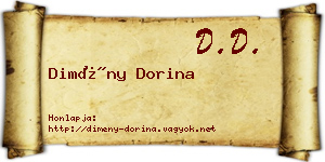 Dimény Dorina névjegykártya
