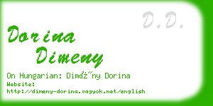 dorina dimeny business card